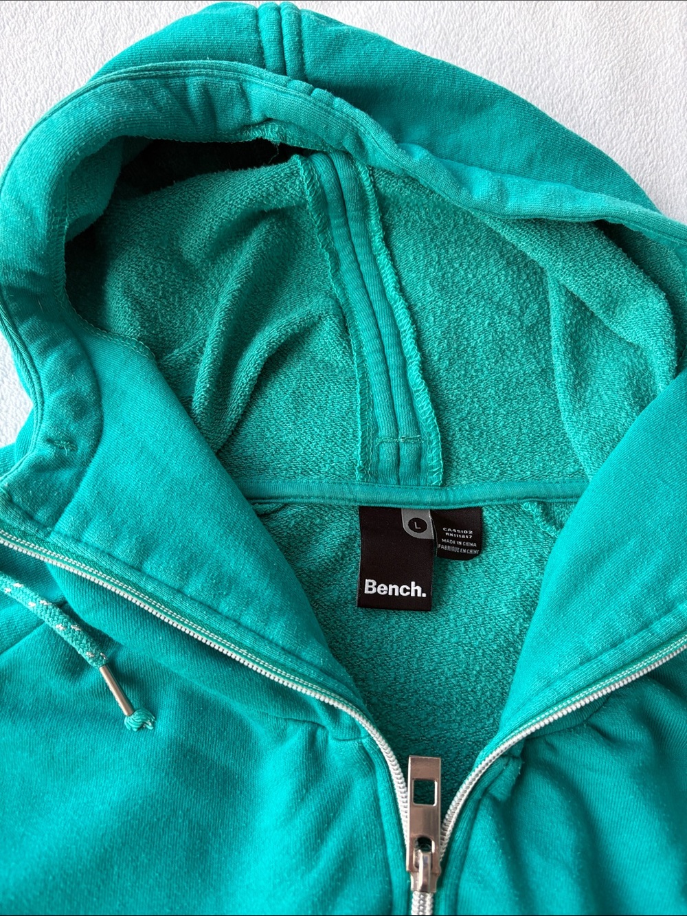Bench Teal Half-Zip Hooded Pullover - Picture 2 of 12